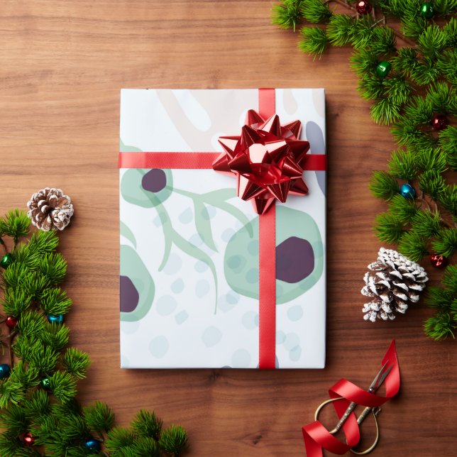 Papel De Regalo Modern Abstract Botanical Yellow Billy Button (Regalo de vacaciones)