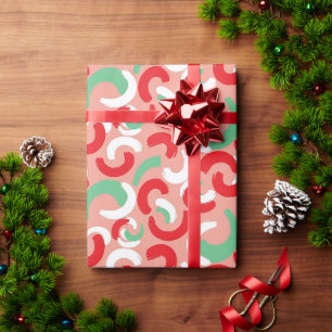 Papel De Regalo Modern Abstract Caramelo de Caña Remolino - Pinkma