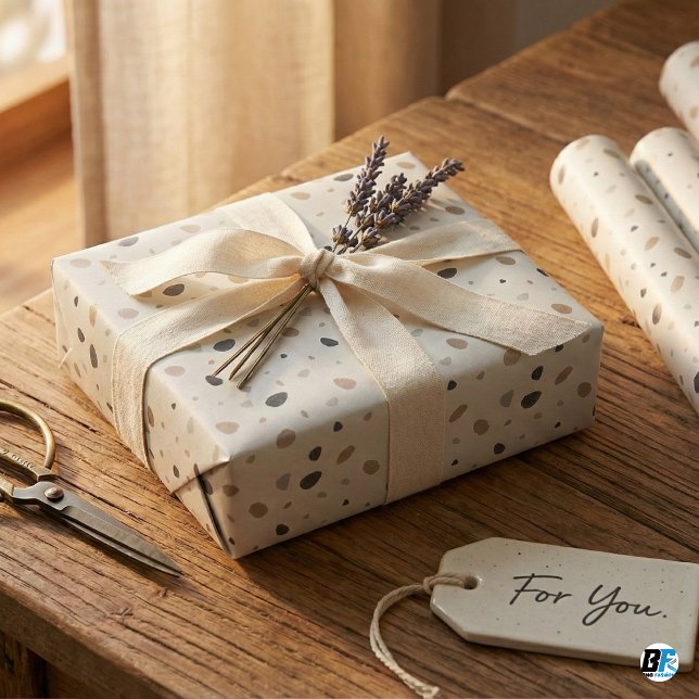 Papel De Regalo Modern Boho Neutral Terrazzo Speckled Earth Tones (Subido por el creador)