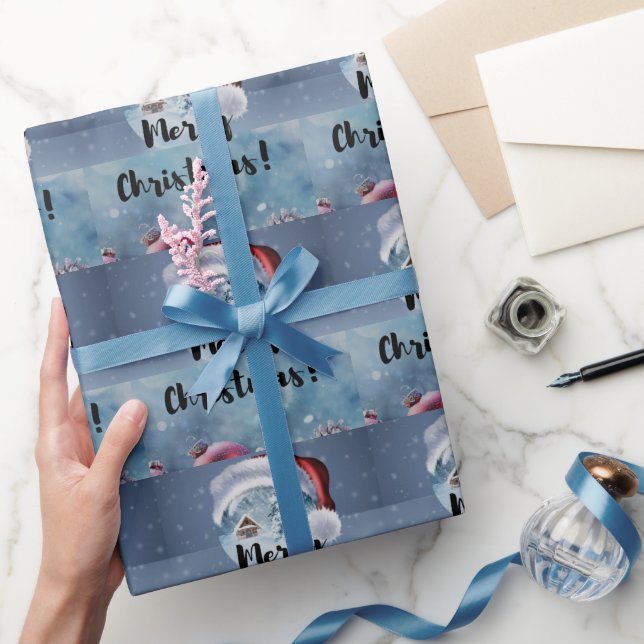 Papel De Regalo Modern funny cute Christmas reindeer      (Regalar)