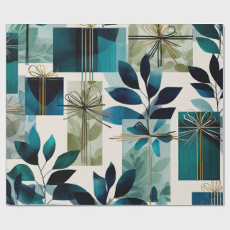 Papel De Regalo Modern Gift Wrap | Elegant Botanical Design