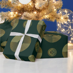 Papel De Regalo Modern Gold Luxury Art Deco Circles