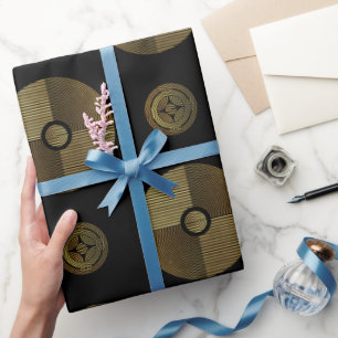 Papel De Regalo Modern Gold Luxury Art Deco Circles