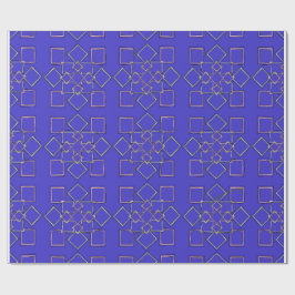 Papel De Regalo Modern Gold-Tone Geometric Pattern Wrapping Paper