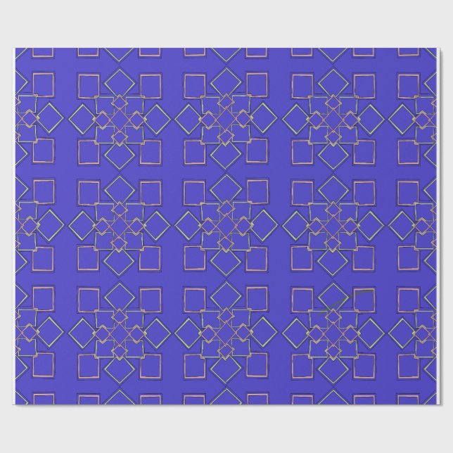 Papel De Regalo Modern Gold-Tone Geometric Pattern Wrapping Paper (Superficie plana)