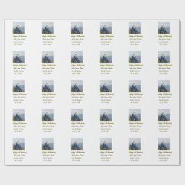 Papel De Regalo Modern happy 50th anniversary add name date photo