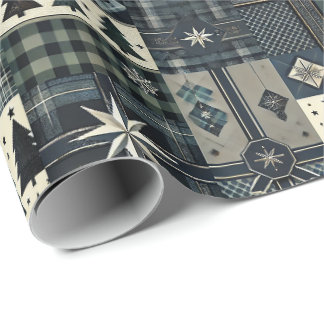 Papel De Regalo Modern Masculine Christmas Wrapping Paper