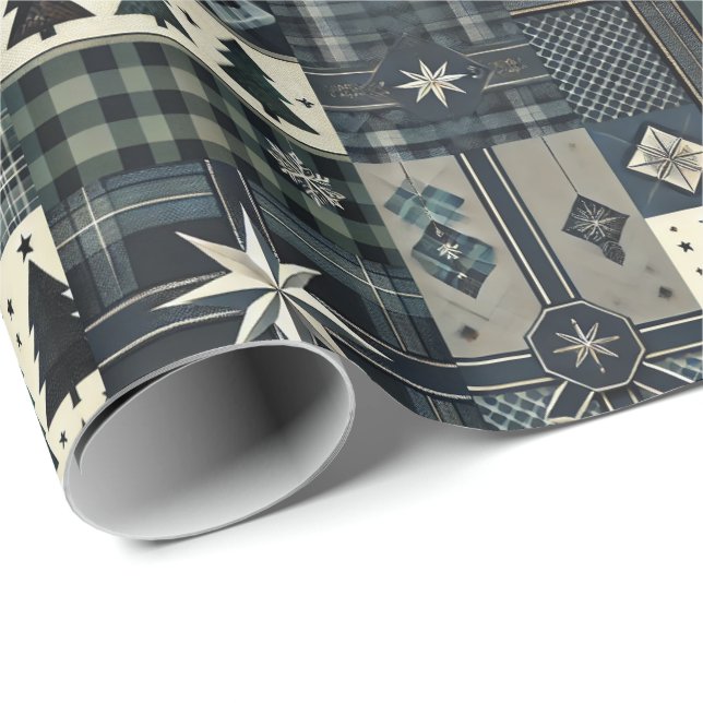 Papel De Regalo Modern Masculine Christmas Wrapping Paper (Esquina del rollo)