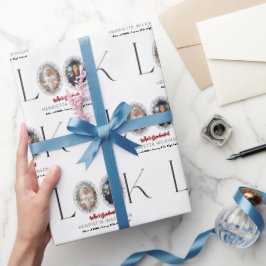 Papel De Regalo Modern Minimalist Graduation Announcement Photo 