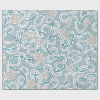 Papel De Regalo Modern Nautical Gift Wrap - Beachy Treasures