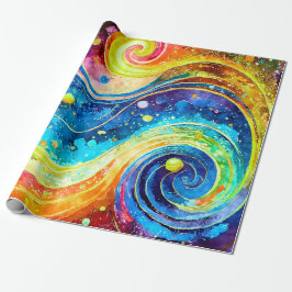 PAPEL DE REGALO MODERN OUTER SPACE DESIGN
