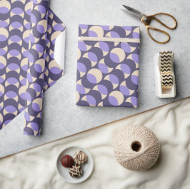 Papel De Regalo Modern Retro Lavender Geometric Wrapping Paper