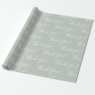 Papel De Regalo Modern Sage Gracias A Pastel Script