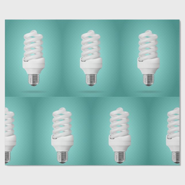 Papel De Regalo Modern Spiral Compact Fluorescent Lightbulb (Superficie plana)