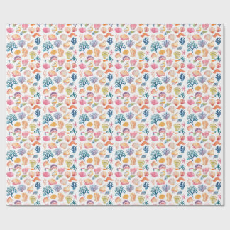 Papel De Regalo Modern Tropical Plant Print – Pink and Green