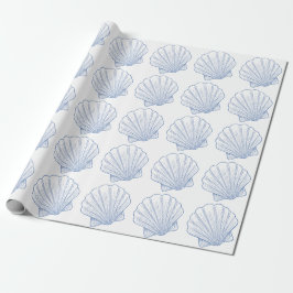 Papel De Regalo Modern Under The Sea You Soon Blue Baby Shower