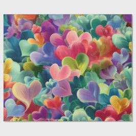 Papel De Regalo Modern Valentine Wrapping Paper– Abstract Colorful