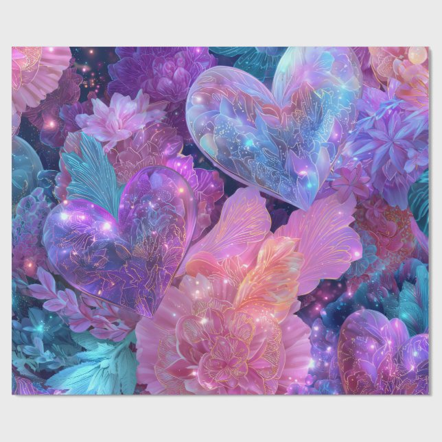 Papel De Regalo Modern Valentine Wrapping Paper– Abstract Colorful (Superficie plana)