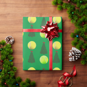 Papel De Regalo Moderna bola de tenis Navidad Fiesta de árbol de N