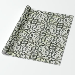 Papel De Regalo Moderna casa de campo remoja negro y blanco