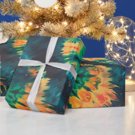 Papel De Regalo Moderna Cumpleaños Inicial de Parte Contemporánea 