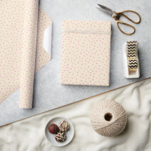 Papel De Regalo Moderna ducha para bebés puntos de polka rosa
