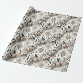 Papel De Regalo Moderna elegancia Boda Pearl and Lace Gift Wrap