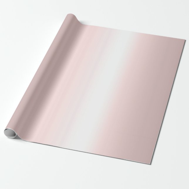 Papel De Regalo Moderna elegancia Rosa Gold Metallic Rosegold (Desenrollado)