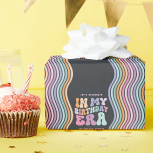 Papel De Regalo Moderna época de cumpleaños de colores pastel retr