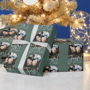Papel De Regalo Moderna foto mínima arca sage verde alegre