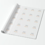 Papel De Regalo Moderna Llanura Minimalista Personalizada Gracias<br><div class="desc">Mensaje de agradecimiento con diseño elegante</div>