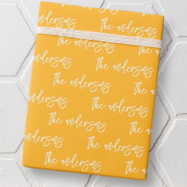 Papel De Regalo Moderna Moda simple modelo de nombre de familia (Subido por el creador)