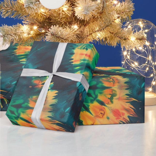 Papel De Regalo Moderna Parte de Cumpleaños Inicial Contemporánea  (Vacaciones)