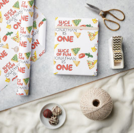 Papel De Regalo Moderna Pizza Italiana Fiesta de primer cumpleaños
