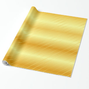 Papel De Regalo Moderna plantilla de moda Faux Gold Glossy elegant