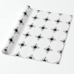 Papel De Regalo Moderno<br><div class="desc">Patrón geométrico. Blanco y negro.</div>
