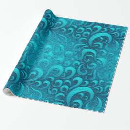 Papel De Regalo Moderno Aqua Blue Trendy