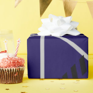 Papel de regalo moderno azul real
