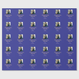 Papel De Regalo Moderno boho feliz aniversario añadir nombre naran