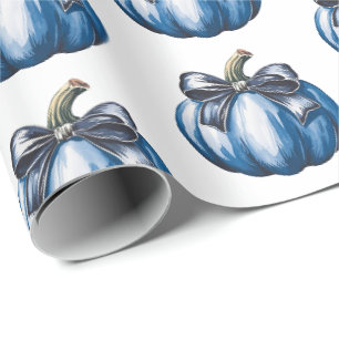 Papel De Regalo Moderno color de agua de moda calabaza Coquette Bo