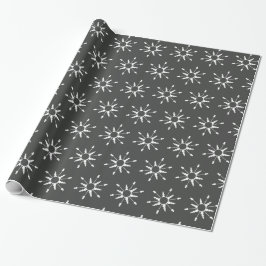 Papel de Regalo Moderno Copos de Nieve de Navidad