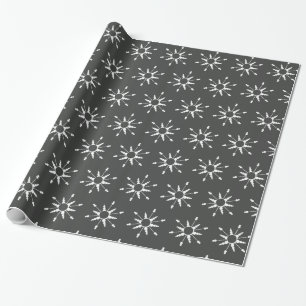 Papel de Regalo Moderno Copos de Nieve de Navidad