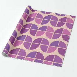Papel De Regalo Moderno de mediados de siglo con rosa geométrico