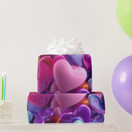 Papel de regalo moderno de San Valentín – Colorido