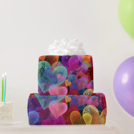 Papel de regalo moderno de San Valentín – Colorido