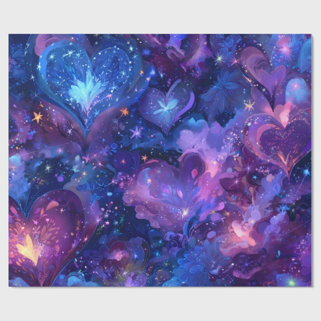 Papel de regalo moderno de San Valentín – Colorido (Superficie plana)