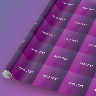 Papel De Regalo Moderno degradado púrpura Ombre y blanco editable