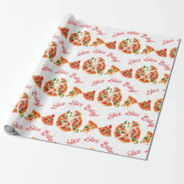 Papel De Regalo Moderno Fiesta italiano de pizza Slice Slice Baby 