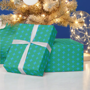 Papel De Regalo Moderno Geométrico de Estrellas de Siglo Medio Ver