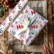 Moderno Ho Ho Ho Navideño Colorido